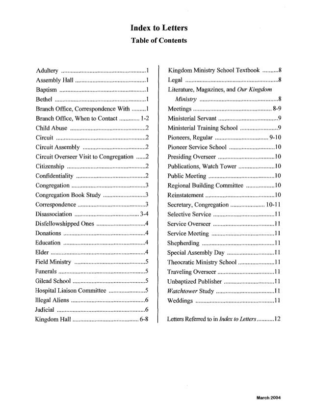 Theocratic Ministry School Schedule 2012 Pdf